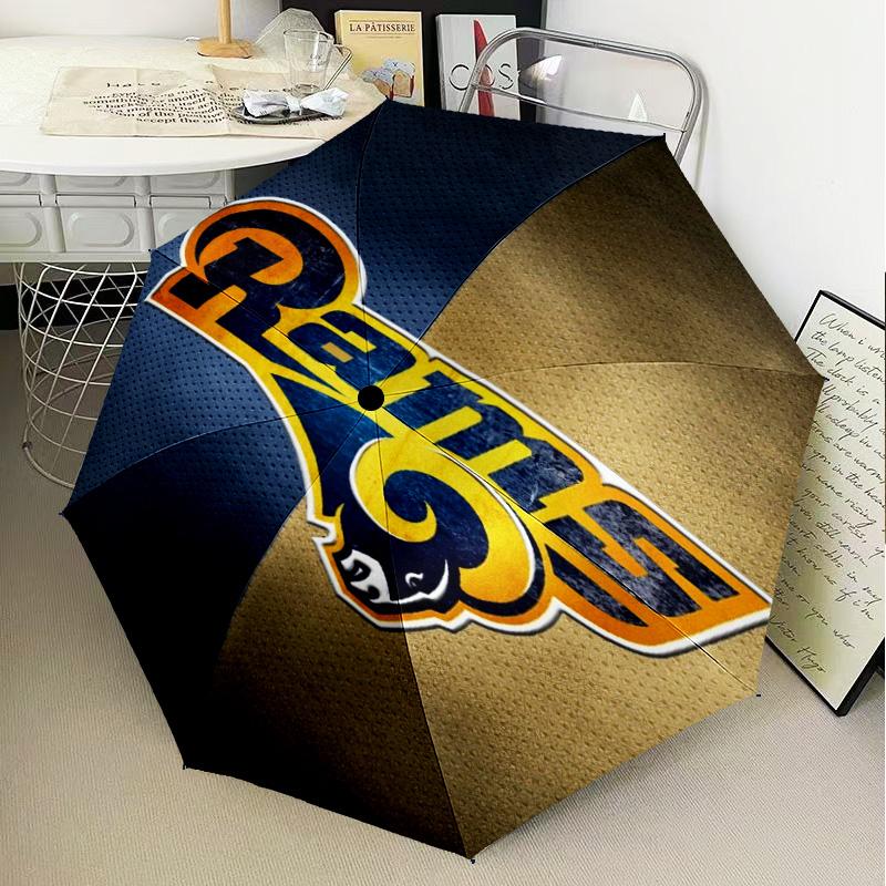 Los Angeles Rams Design Umbrella Folding umbrella, automatic umbrella 8-Frame for Travel, camping Use Gift for Halloween Christmas
