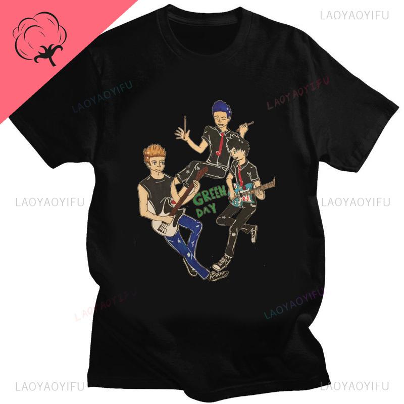 Green Day American Idiot Albuum Cover Tshirts Unisex Women Oversized Tshirts Novelty Funny Streetwear Summer Comfortable Tee