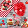 Strawberry Ice Cube Tray Strawberry Silicone Moulds for Chocolate Candy Cake Cupcake Soap Baking Jello Cookie Wax Crayon Melts