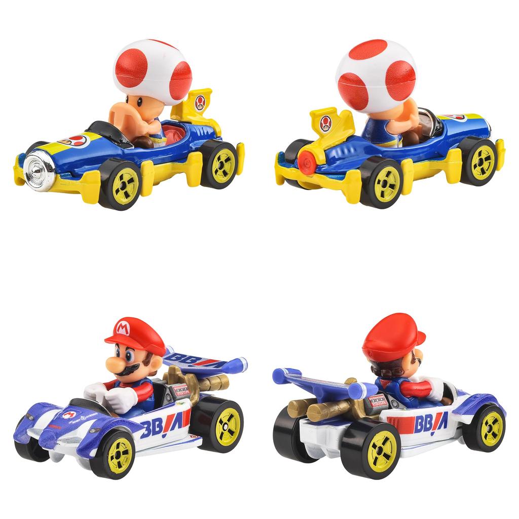 Hot Wheels Mario Kart Assorted Vehicle Toys, Mini Cars, 8-Car Box, Ages 3+, Multi-Purpose, GBG25-988T