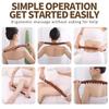 Kruvad 1 Line Black Gua Sha 8 Beads Wooden Massage Stick Tool for All of Your Body Spa Massager Lymphatic Drainage Guasha Body Pain Relief Wooden
