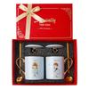 A Pair Of Ceramic Coffee Mugs Set With Tray And Spoons For Wedding Engagement Or Couples Anniversary Valentines Christmas Gifts