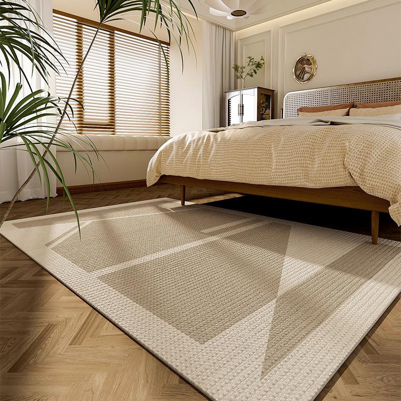 Stain-Resistant Waterproof Loop Pile Cotton Linen Carpet - Easy To Clean Floor Mat for Living Room & Bedroom