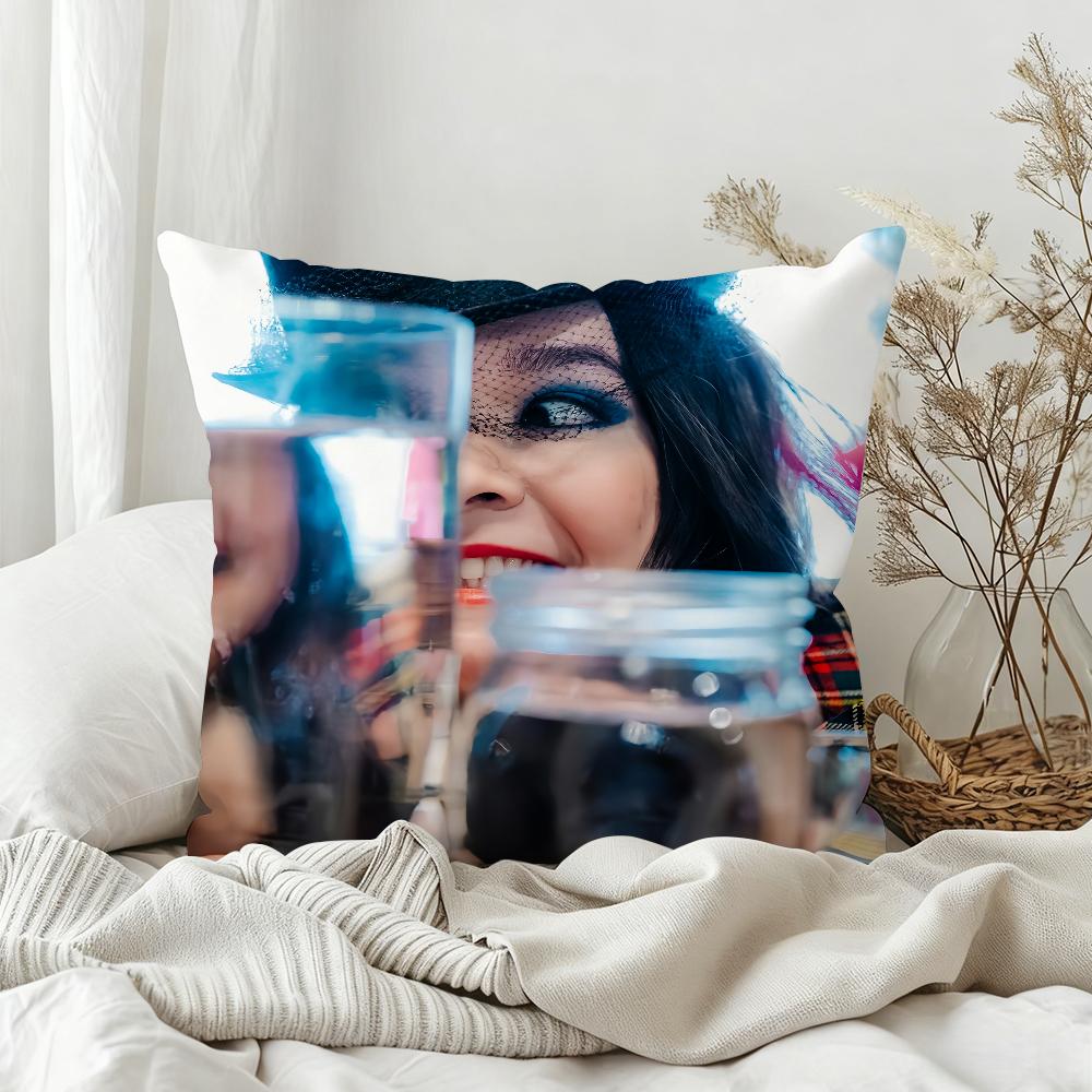 Singer MMitski Wheres My Phone Pillow Case Bedroom Sofa Living Room Backrest Decoration Square Cushion Nap Time 30x30 cm