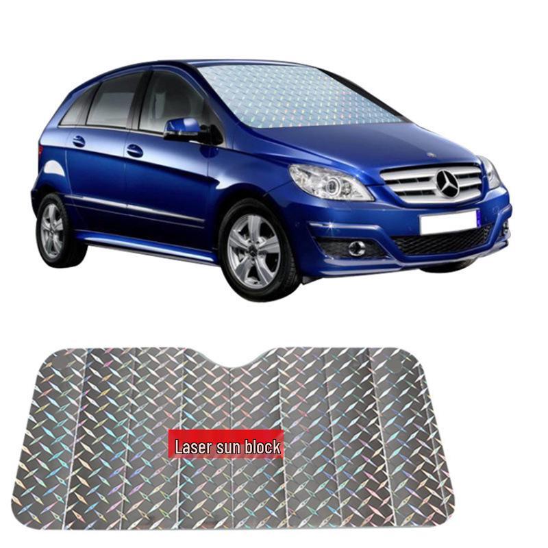 Universal Car Laser Sunshade with Thickened Heat Insulation for Front Windshield - Off-Road Suction Cup Type