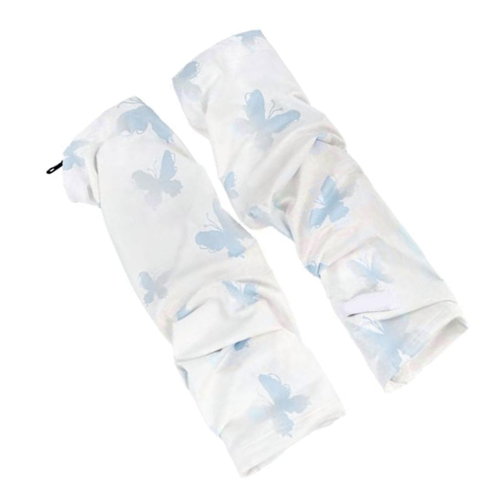 Butterfly Pattern Arm Sleeves Arm Guard for Women Breathable Ice Silk Design Comfortable Driving