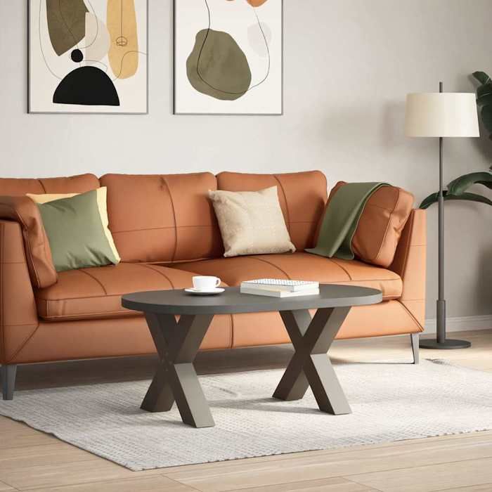 VidaXL Pieds de table basse en forme de X, 2 pièces, acier naturel, 60 x (42-43) cm 4012963