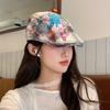 New retro niche tie-dye forward hat female face small fashion spice newsboy hat spring and autumn y2k Harajuku