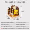 CUTEROOM Dollhouse Wooden DIY Miniature House Kit with LED Light and Dustproof Perfect for Decoration or As a Holiday or Birthday Gift for Adults and
