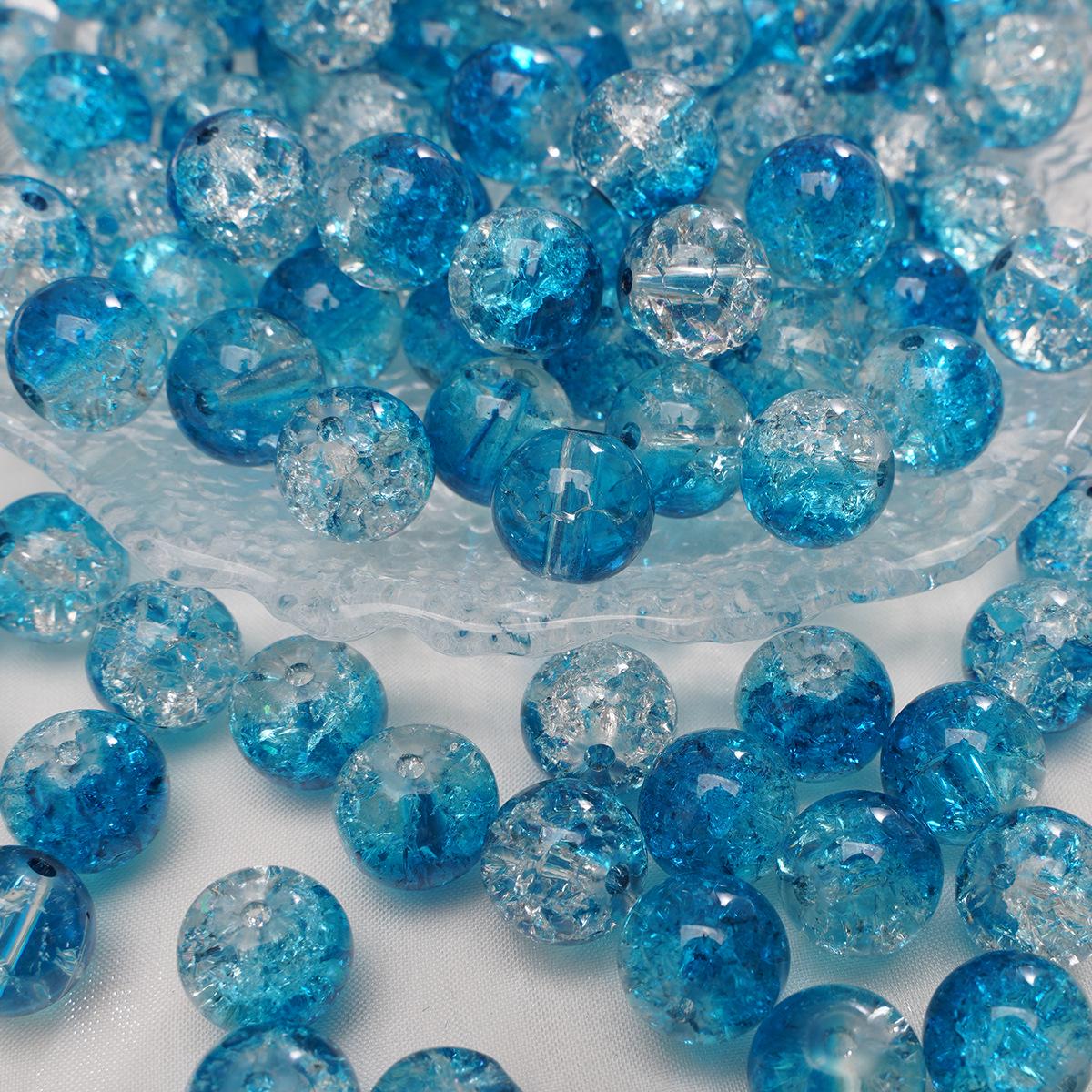 

8/10 мм Бусины из кракле-стекла для изготовления украшений своими руками - Круглые бусины для браслетов и ожерелий 10mm Diameter, 1.5mm Hole, 10 Beads/Pack