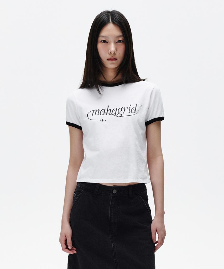 MAHAGRID Shooting Star Ringer Tee White(Mg2Fmft585A)