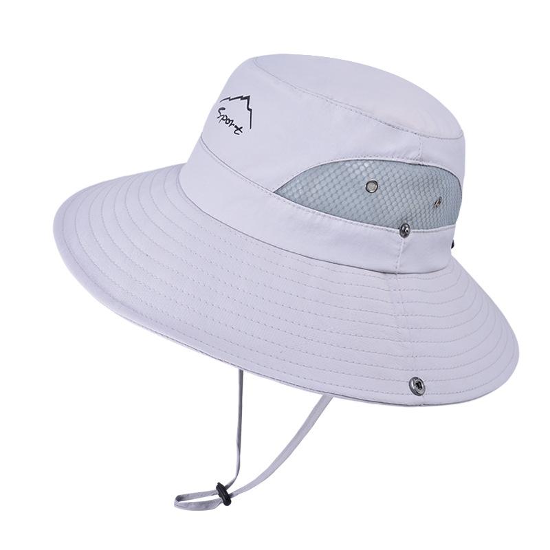 Summer Sun Hat Men's Outdoor Mountaineering Fishing Quick-drying Sun Protection Hat Breathable Big Eaves Bucket Hat