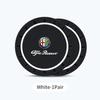 2PCS Car Coasters Water Cup Slots Non-Slip Mat Waterproof Cup Pad For Alfa Romeo Giulietta GT 159 147 156 Brera Giulia Stelvio
