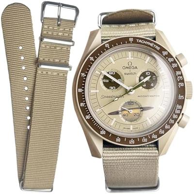 [Ocdin] 20mm Saat Kordonu Omega X Swatch for Omega X Swatch Omega and Swatch Speedmaster Moon Swatc...