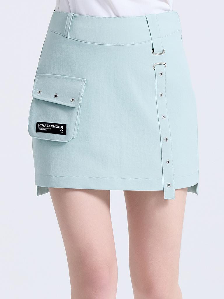 CHALLENGER Women'S Stitch Point Bag Pleated Culottes Mint
