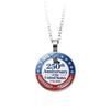 250th Anniversary Necklace Silvery Liberty Bell Pendant Statue Of Liberty Necklace Scratch-Resistant American Flag Jewelry