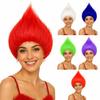 Troll Wig Synthetic Hair Wig Colorful Fluffy Pointed Funny Party Wig Tall Hair Headpiece for Halloween Carnival Cosplay Props
