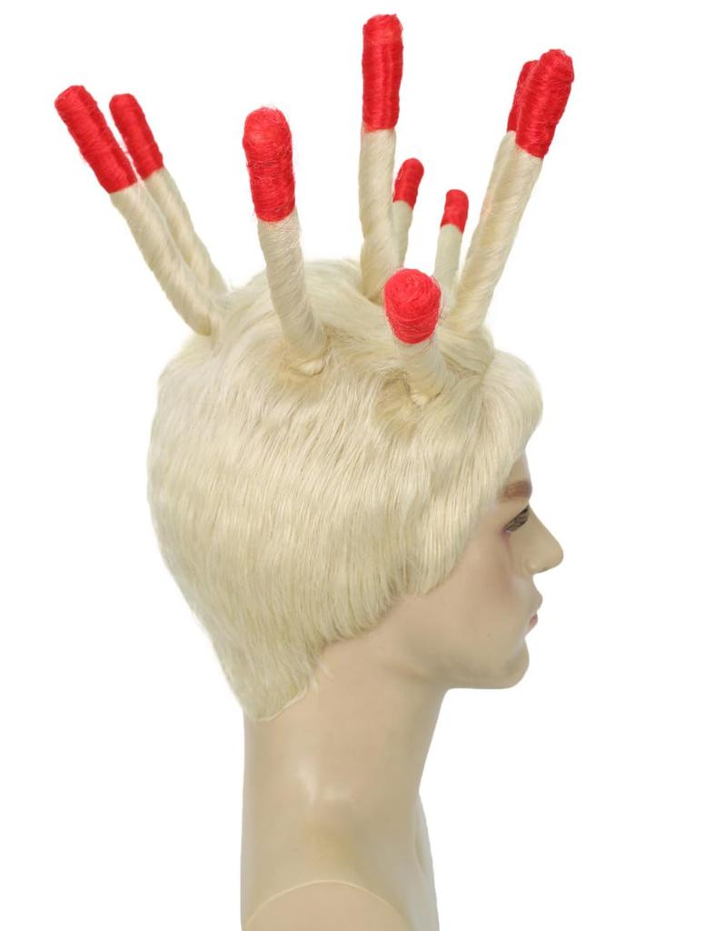 Wigs2you H-5686 HPO Herren Inseljungen Viral Zwillingsbrüder Stachelige Dreadlocks & Rote Spitzen Perücke