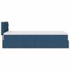 Ottoman Bed with Mattress Blue 100x200 Cm Fabric