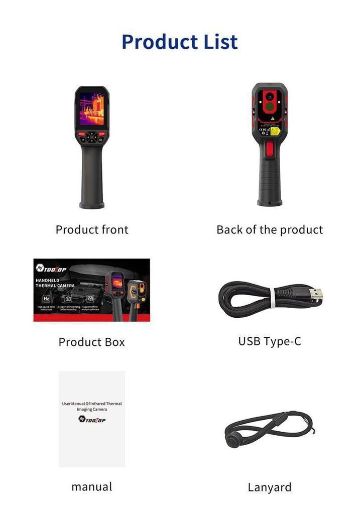 ET693C Thermal Imager - Handheld, 256x192 Resolution, Multi-language, 25Hz Frame Rate