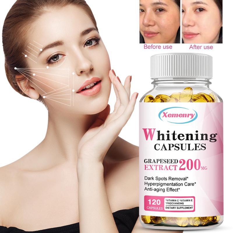 XEMENRY Enthält Vitamin C und Traubenkernextrakt zur Aufhellung des Hauttons und zur Bereitstellung von Antioxidantien.