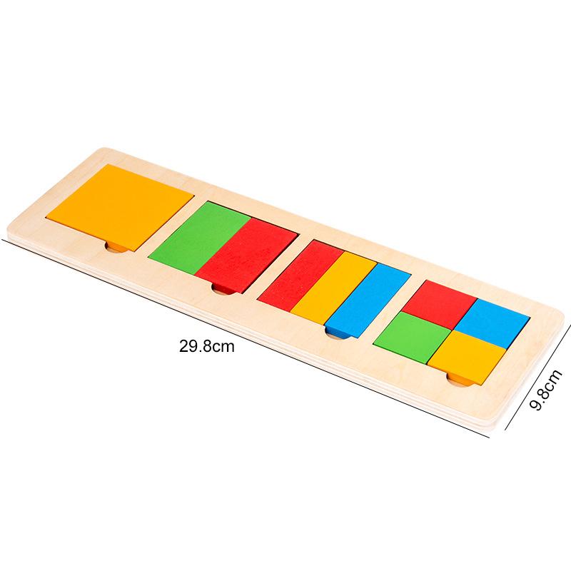 Wooden Puzzle Shape Matching Board Baby Montessori Early Education Toys Wooden Handgrip Board Educational Toys for Children TMZ