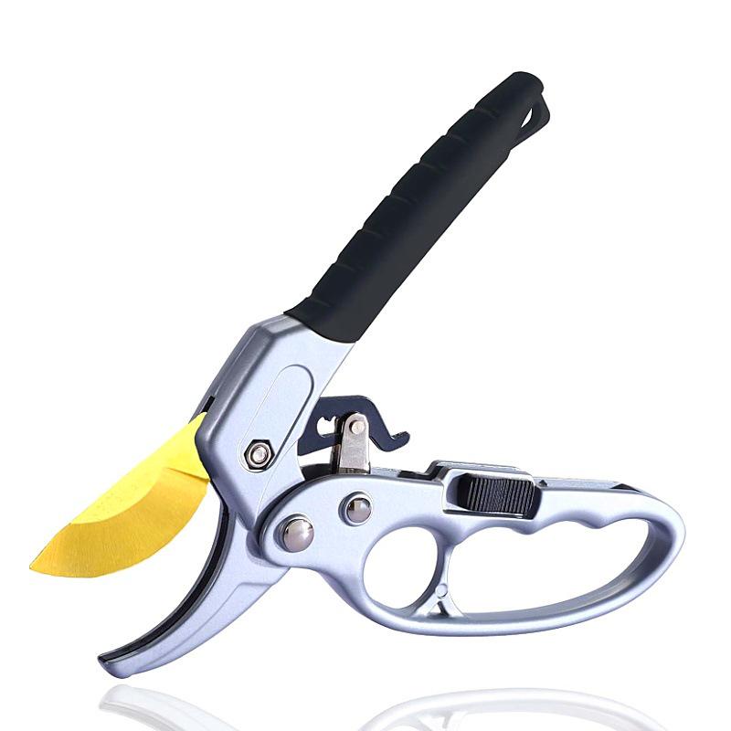 SK5 Titanium Gold Ratchet Pruning Shears - Gardening Tools for Branch Cutting SK5 Premium Titanium Shears