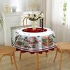 Christmas Round Tablecloth Waterproof Creative Printed Home Decor for Living Room Dining Table