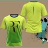 Sommer Herren Tennis Trainingsuniform, Roger Federer Rücktritts-Gedenk-Sportshirt, Lässige und Bequeme Kurzarm-Oberteile
