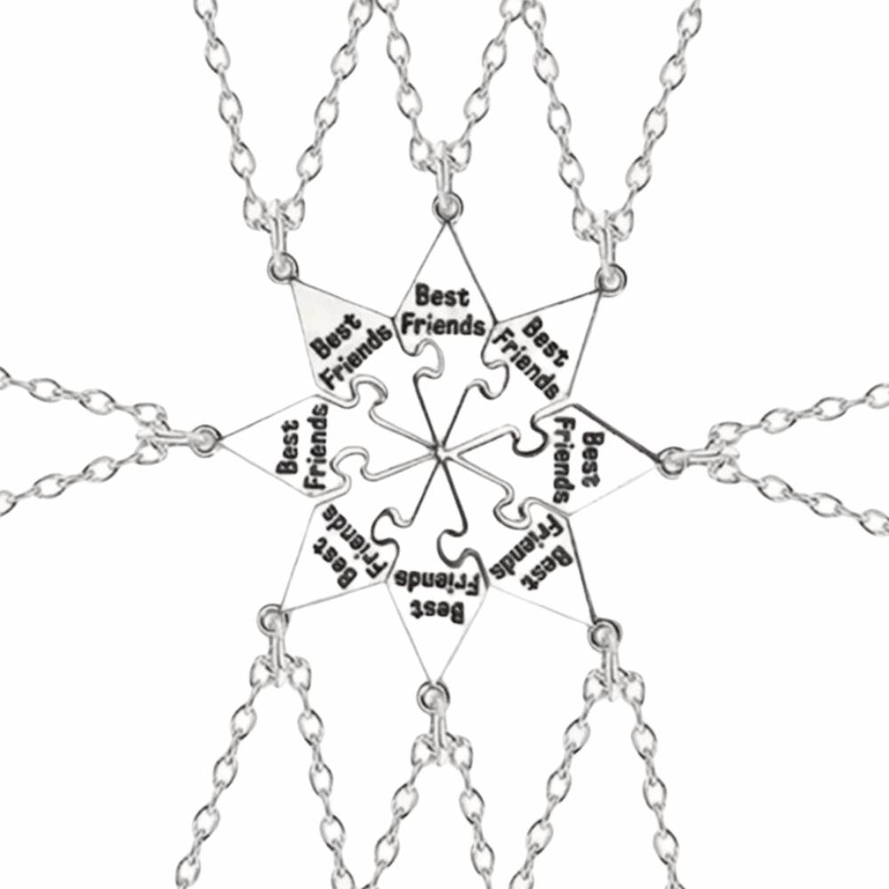 Kreatywny Naszyjnik dla Najlepszej Przyjaciółki Stop Cynku Stop Cynku Wielooosobowy Naszyjnik Łączony Naszyjnik Przyjaźni Kobiety