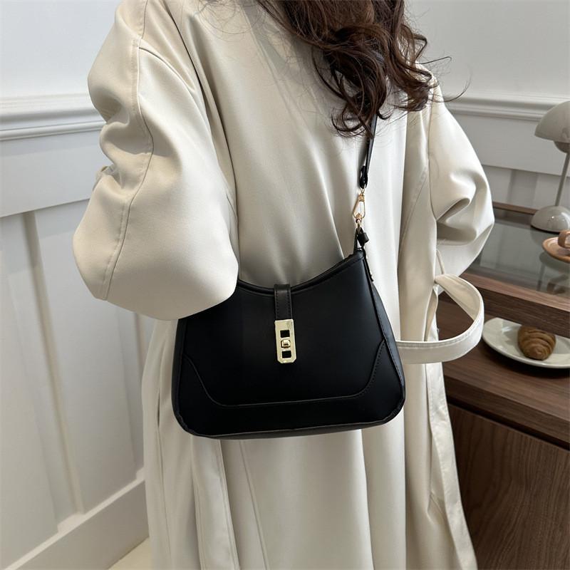 2024 Spring New Simple Commuter Bag Street Fashion Shoulder Bag Pu Material