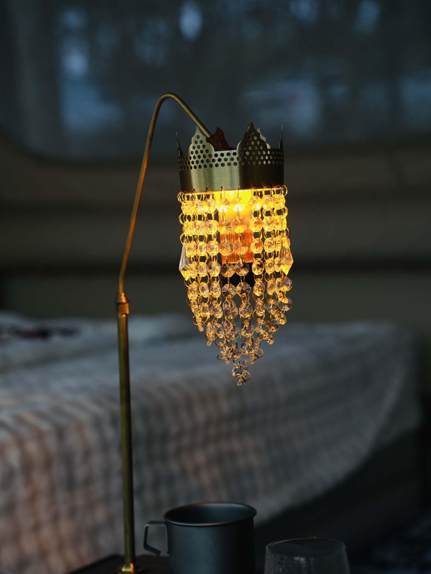 Изысканный кристальный кемпинговый подвесной светильник с декоративным абажуром Other