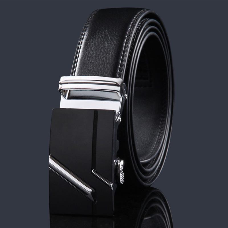 Men's High-End Genuine Leather Automatic Buckle Belt