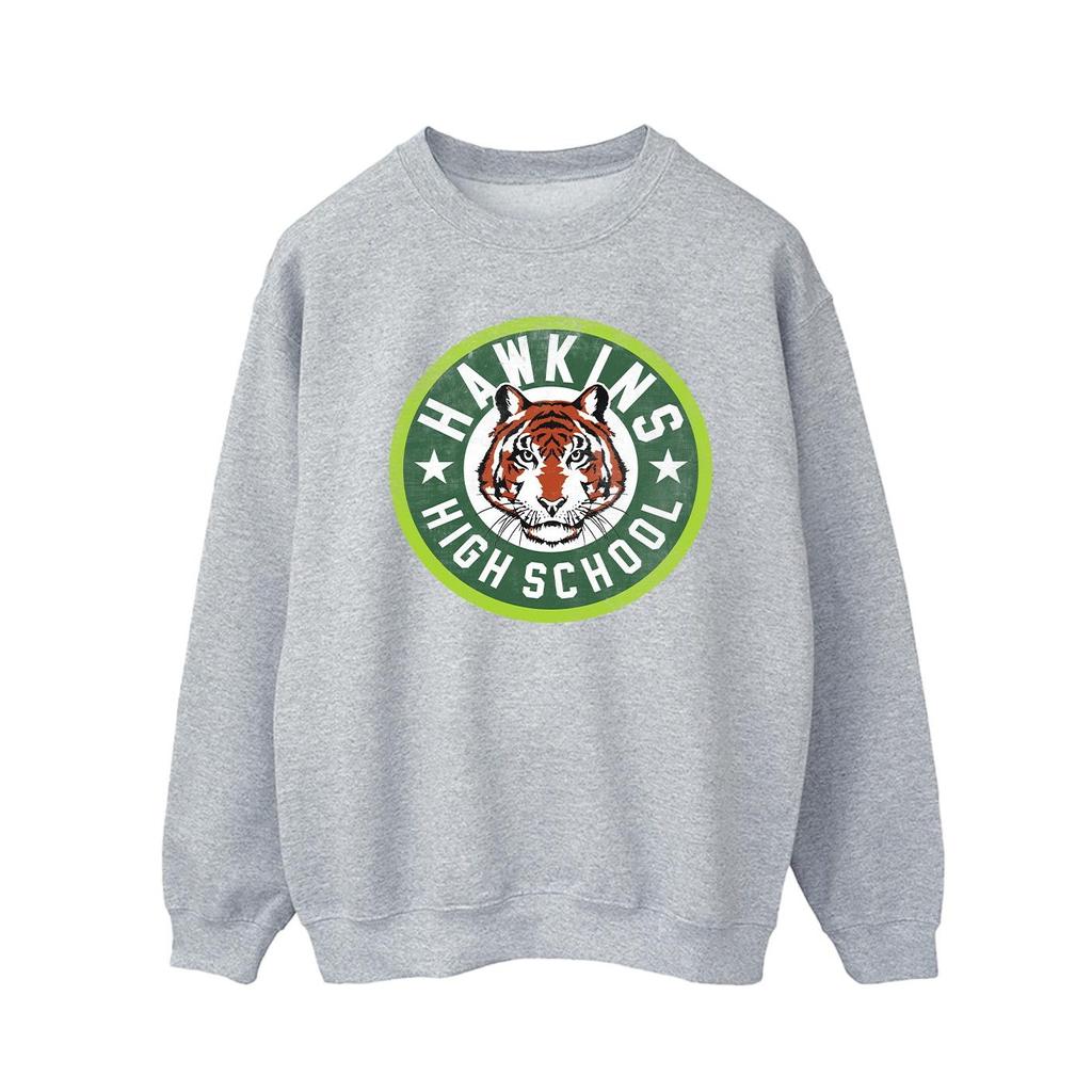 Netflix Mens Stranger Things Hawkins Tiger Circle Sweatshirt