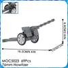 MOC WW2 Waffenziegel Motorrad Haubitze Waffenständer Militärfahrzeug Kompatible Figuren Bausteine Spielzeug Für Kinder Erwachsenen Geschenk