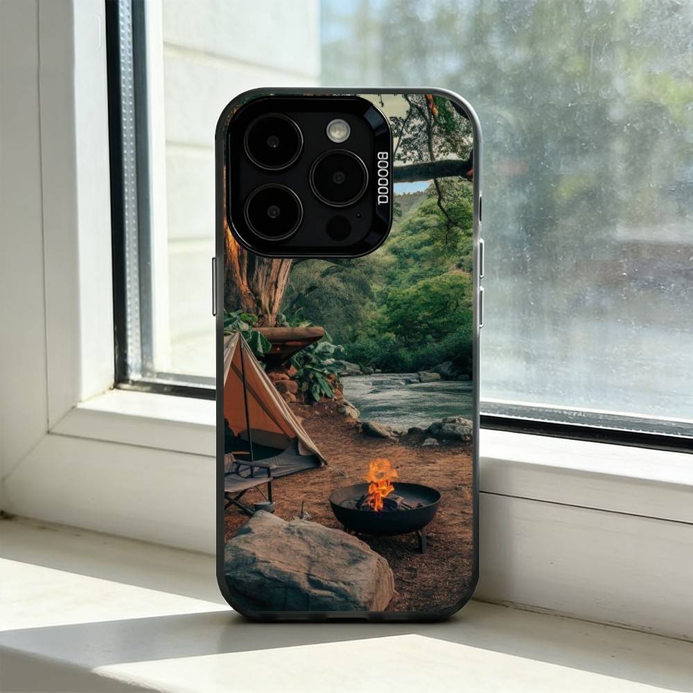 Landscape A-Art Phone Case For iPhone 17,16,15,14,13,12,11 Plus,Pro Max,XS,Colorful Silver Phone Case Funda Cover