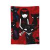 Cartoon E-Emily the Strange Fleece Throw Blanket Cats Blanket for Bed Car Super Warm Quilt,