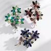 New Fashion Minimalist Rhinestone Crystal Flower Brooch For Women Clothing Jewelry Accessries