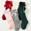 2025 Spanish Baby Bow Princess Dress Socks - Girls' Long Tube, Loose Cuff