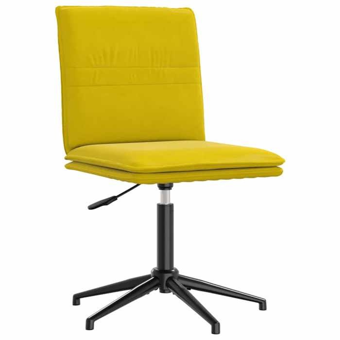 VidaXL Chaise à manger Jaune Velours, chaise, chaise de salon, chaise d'accent, chaise de cuisine, siège de salle à manger, 4101274