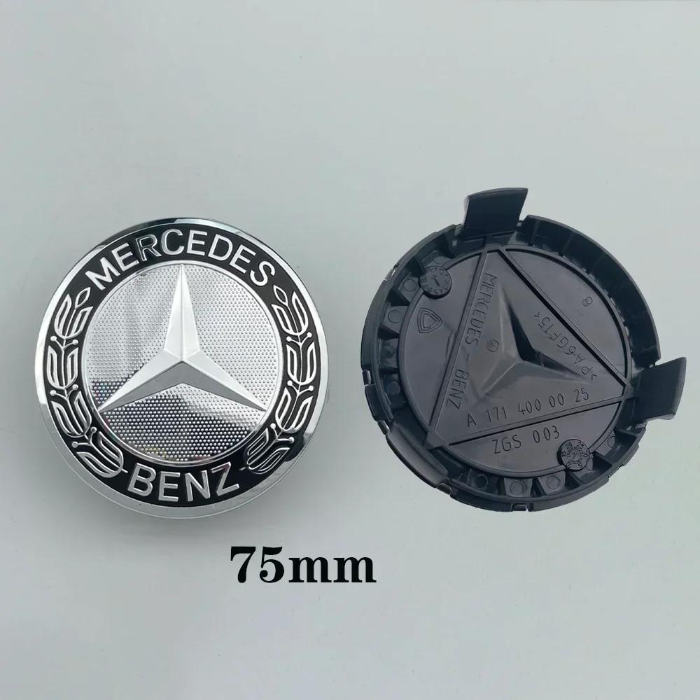 For Mercedes Benz 4pcs 75mm Car Wheel Center Hub Caps Cover Auto Accessories For Mercedes Benz Amg C180 C200 C260 W108 W124 W126