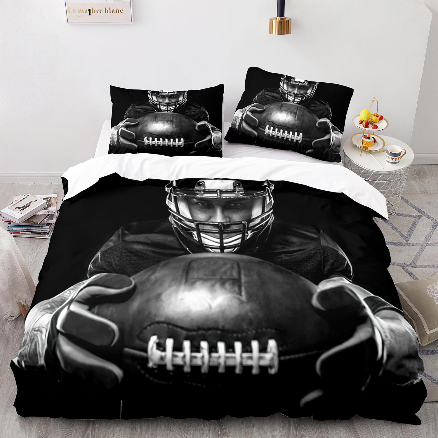 

Home Textile Football Quilt Cover Digital Printing Three-Piece Set 3D 140*210cm