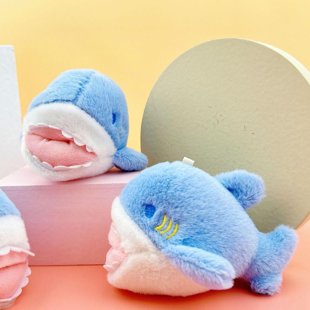 Cute Plush Shark Keychain: Biting Hand Stuffed Animal Charm