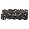 10pcs 16mm Acrylic Dice Black Clear 6 Sided Dice Casino Poker Game Bar Party Dice Children Board Game Toy