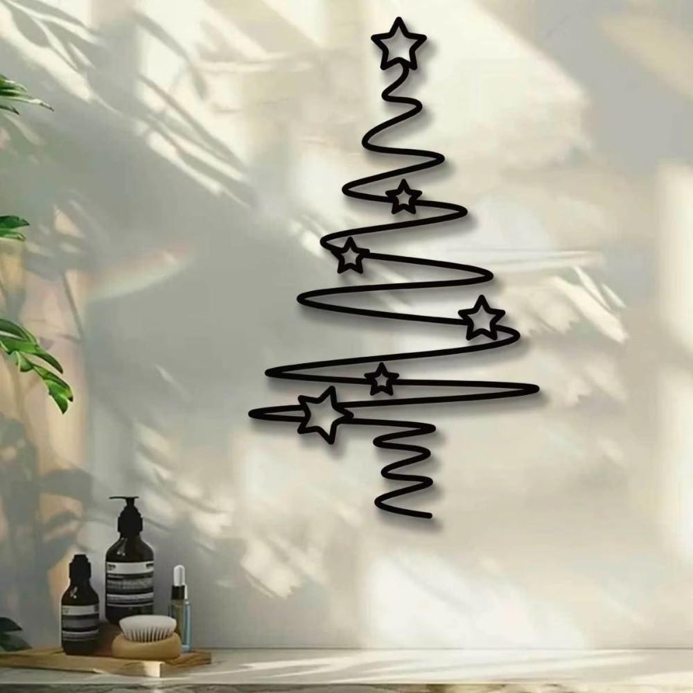 Metall Weihnachtsbaum Wandkunst Rostbeständig Weihnachtsbaum Linie Handwerk