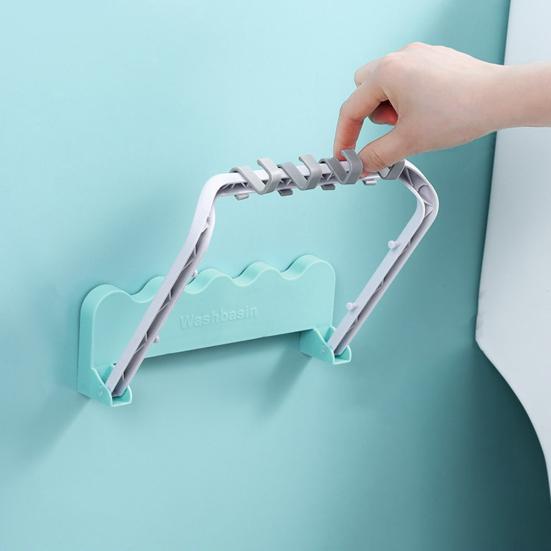Washbasin Shelf No Punching Suction Cup Foldable Bathroom Toilet Wall Washbasin Hanger Household Products