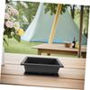 Ibasenice Set of 3 Rectangular Shallow Bonsai Pots with Planting Trays for Breathable and Perfect for Seedlings and Succulents. Moisture-retaining,