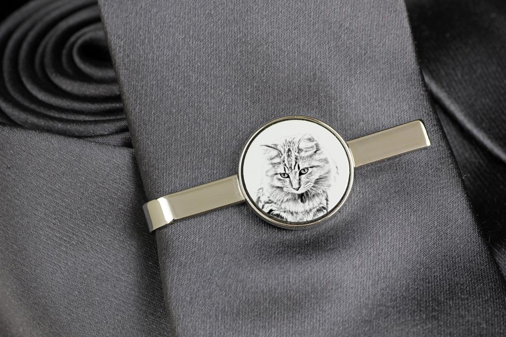 American Bobtail - Cat Tie Clip, Personalized Tie Clip, Unique Gift for Men from Art-Dog Brand