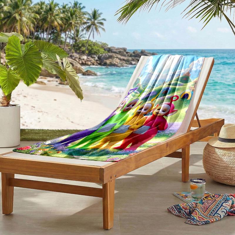 Teletubbies Fashion Beach Towel: Ideal for Summer Adventures Soft, absorbent and quick drying suitable for swimming and bathing