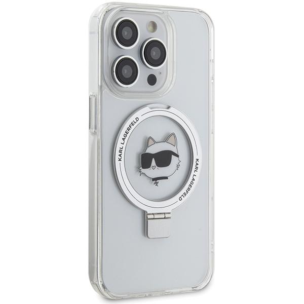 Karl Lagerfeld KLHMP15XHMRSCHH iPhone 15 Pro Max 6.7" White/white Hardcase Ring Stand Choupette Head MagSafe